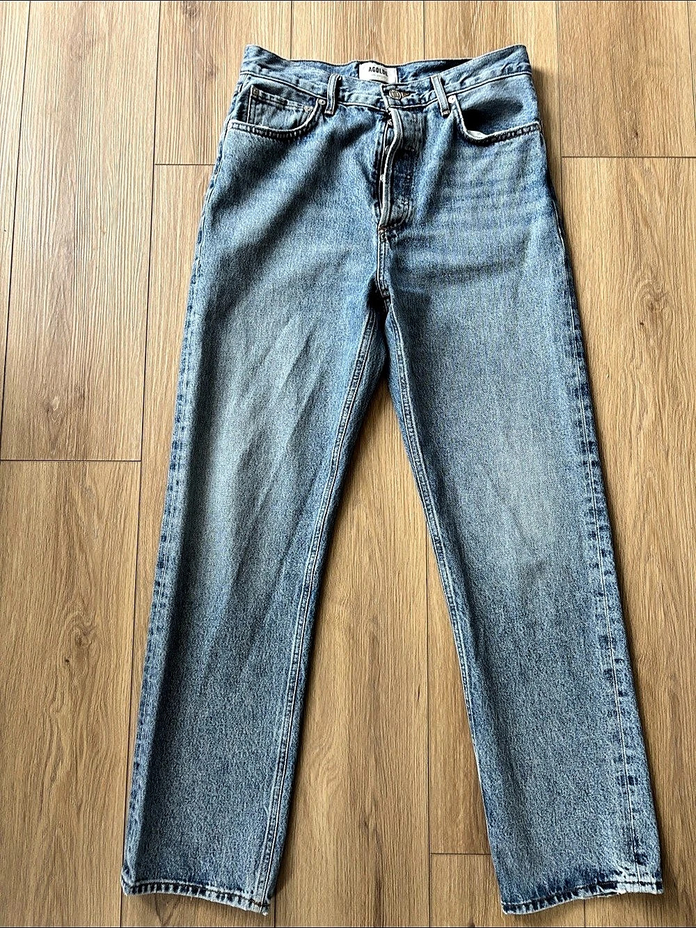 AGOLDE 90's Pinch Waist High Rise Straight Jeans Blue